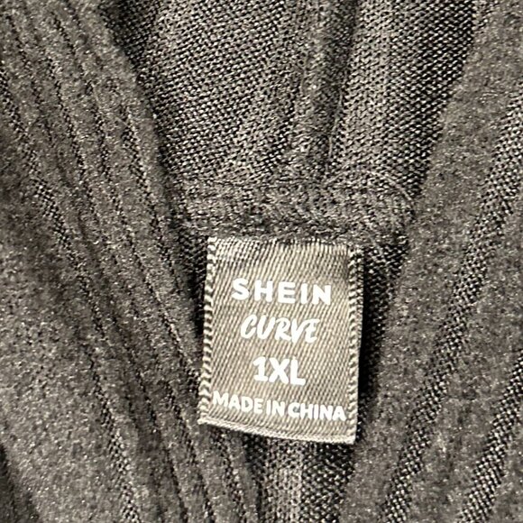 SHEIN Essence Black Hoodie & Leggings Set Women’s Medium Athleisure Cozy - Picture 5 of 6